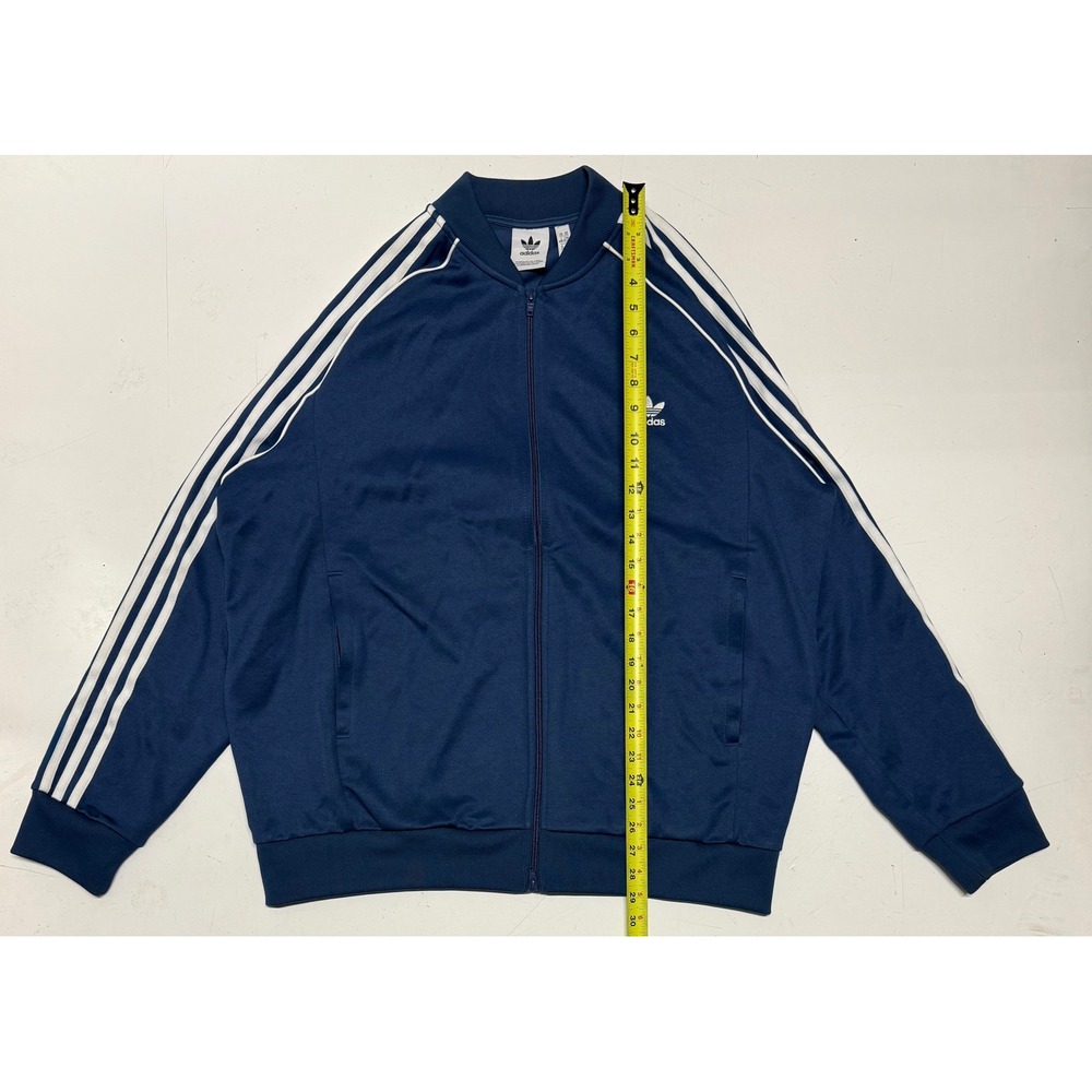 Adidas Originals Mens Superstar Track Jacket Navy Blue White Stripes 2XL XXL